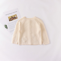 Nouveauté 2025 – Vêtements d'automne pour bébés garçons et filles – Hauts mignons en coton à col rond, pulls et cardigans pour filles
