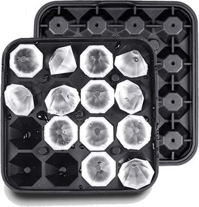 Kleine Diamant Ijs Mallen 2 Pack Kleine Siliconen Ruitvormige Ijsblokjes Bakjes Gemakkelijk Los <span class=keywords><strong>Mini</strong></span> Ijsblokjes Bakjes Met Deksel - Product Image 2