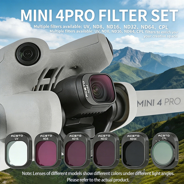 Lens Filter Set for Mavic Mini 4 Pro Adjustable Polarizer ND UV Protection CPL Optical Glass HD Drone Accessories