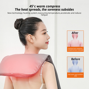 Écharpe chauffante vibrante électrique de haute qualité, vente directe d'usine moderne, télécommande sans fil pour massage du cou, masseur EMS - Product Image 2