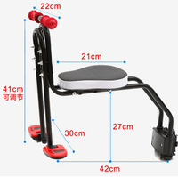 Siège de vélo de montagne en acier avec support à clipser, siège bébé pour enfants unisexes, accessoires de cyclisme