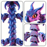 Modèle de jouet articulé créatif en forme de dragon osseux imprimé en 3D, tendance et mobile, pour enfants, ornement unique d'animaux et de dinosaures