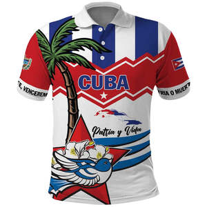Camisa con Estampado Digital Floral Tropical de <span class=keywords><strong>Cuba</strong></span>, Diseño de la Bandera Cubana, Secado Rápido, 100% Poliéster, Manga Corta, Negro Naranja, para Hombre, Talla Grande - Product Image 2