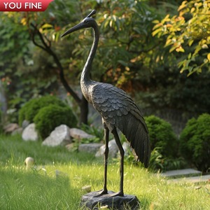 Décor de jardin extérieur Statue de <span class=keywords><strong>grue</strong></span> à héron de style moderne Oiseaux Animaux en métal - Product Image 4