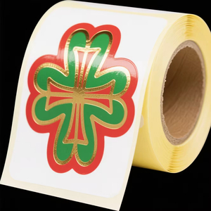 Hoja de Vinilo Transparente Personalizada con Línea Dorada Holográfica, Material Adhesivo de Lámina de Aluminio - Product Image 1