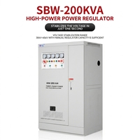 Régulateur de tension compensé haute puissance WF.EL SBW-200KVA, stabilisateur triphasé AC, sortie 380V, cuivre, 50/60Hz, protection contre les pannes