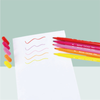 Ensemble de 12 marqueurs lavables, non toxiques pour le dessin et le gribouillage des enfants