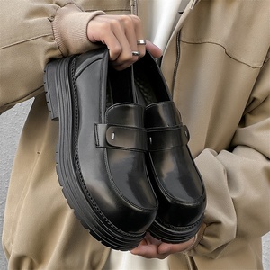 Nouvelles Chaussures Décontractées pour Homme, Style Business Casual, Mocassins Chunky Antidérapants, Amortissants, Légers, Rehaussantes, à Enfiler, Type Derby à Bout Large - Product Image 4