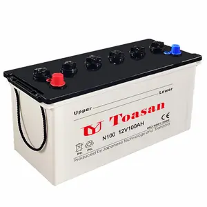 TOASAN Professional 12V100AH Lead Acid Dry Charged Car Battery for Autos