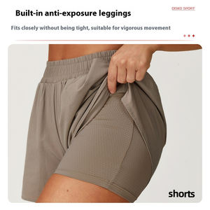 Легкая дышащая Спортивная одежда для бега с логотипом на заказ, Женская куртка и шорты на молнии с длинным рукавом - Product Image 3