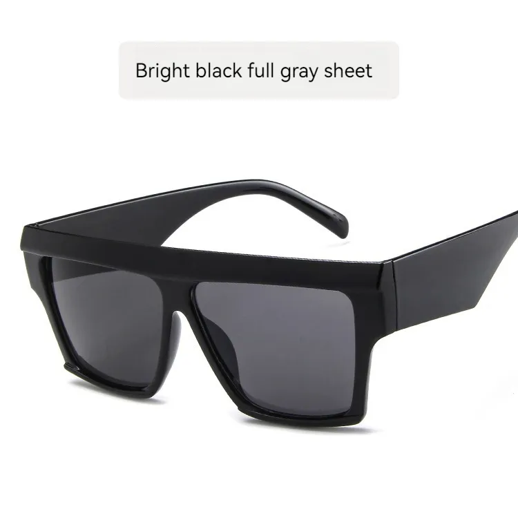 Nouvelle tendance lunettes de soleil grand cadre unisexe à la mode rétro lunettes carrées en bleu noir blanc rouge PC matériel pour hommes femmes