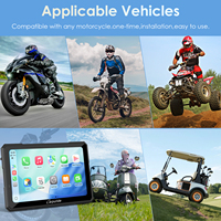 Carpuride W702Plus, Pantalla de Navegación GPS para Motocicleta con CarPlay Inalámbrico, Android Auto, Módulo GPS Integrado, Instalación de Aplicaciones