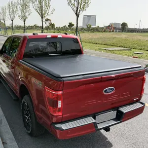 KSCAUTO SR Series Soft Roll Up Truck Bed Tonneau Cover For Ford F150 2015-2024 6.5' Bed