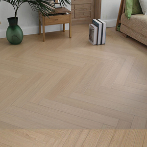 Gỗ sồi rắn ba lớp gỗ rắn sàn gỗ xương cá ban đầu kem đen Quả Óc Chó Khóa Cá xương enf lớp - Product Image 1