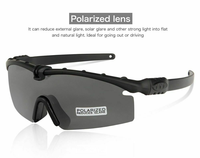 Nouvelles lunettes tactiques pour hommes, anti-buée, pour sports de plein air, avec 4 verres, lunettes de protection