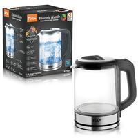 Bouilloire électrique en verre borosilicaté transparent de haute qualité RAF 1350W 1.8L bouilloire sans fil bouilloire chaudière à eau avec lumière LED