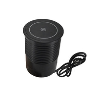Prise de table rétractable motorisée de vente chaude avec charge sans fil rapide pour meubles intelligents