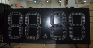 Placa de Preço de Combustível LED para Exterior, 7 Segmentos, 888 9/10, para Diesel Regular, com opções de 15, 18, 20, 22, 24, 32 e 18 polegadas, e opções de pagamento em dinheiro/cartão. - Product Image 6