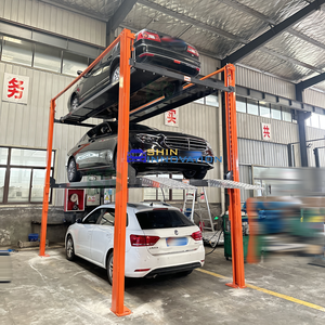Peralatan Lift Parkir Tiga Tingkat Vertikal Tiga Tempat Parkir Empat Tiang yang Praktis - Product Image 3