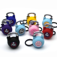 Forme 3d personnalisée Kettlebell Fitness Gym Porte-clés en métal Porte-clés en métal 3d personnalisé