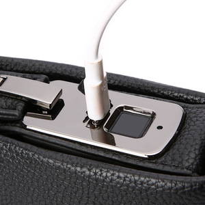 Borsa <span class=keywords><strong>da</strong></span> uomo di fascia alta <span class=keywords><strong>portafoglio</strong></span> antifurto di grande capacità con serratura per impronte digitali e chiusura a cerniera in PU - Product Image 4