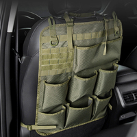 Pochette utilitaire LUPU personnalisée imperméable en Oxford pour dossier de siège - Organisateur de rangement MOLLE suspendu pour véhicule tout-terrain avec capacité moyenne