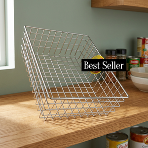 High Quality Metal Fruit <b>Basket</b> Kitchen Organizer Handles Eco-Friendly Simple Design <b>Vegetable</b> Storage Rack <b>Stand</b> for Home Use - Product Image 2