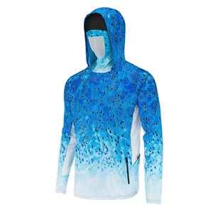 Camisetas de Pesca Personalizadas con Protección Solar UPF 50, Camisetas de Pesca con Capucha y Ventilación para Jóvenes, Estilo Occidental - Product Image 1