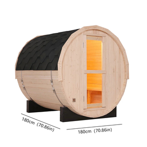 Sauna en bois de pin blanc de qualité supérieure pour 4 personnes, design résistant aux intempéries, pour la relaxation - Product Image 6