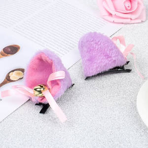 Diadema con orejas de zorro para fiesta de Halloween, disfraz de piel de Anime Neko, Clip de pelo de felpa, horquilla - Product Image 4