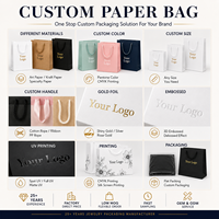 Bolsa de Papel Blanca de Lujo Premium con Asa de Cuerda, Logotipo Personalizado, Bolsa de Regalo para Joyería, Bolsa de Compras para Boutique y Marca Minorista