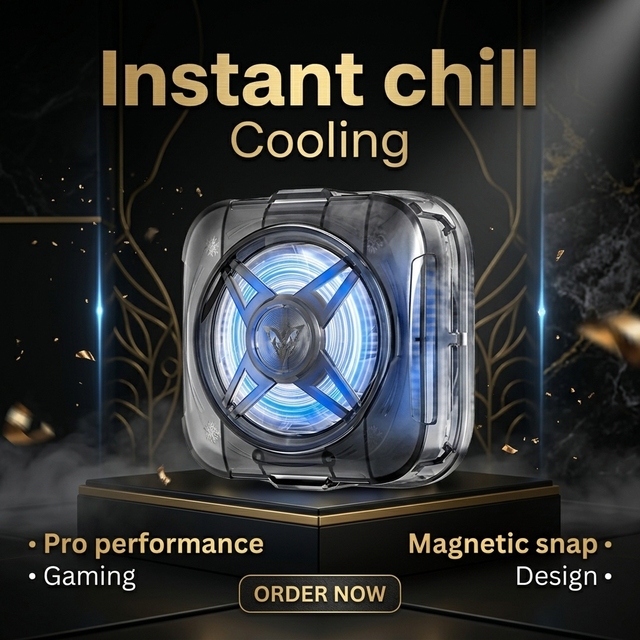 Victor Semiconductor Mobile Phone Radiator Magnetic Gaming Cooling Fan with Type-C 5V 3A Power Supply for Freezing Phones