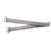 Minghui 2.54 IDC 2 Sıralı Yatay Montajlı 12V Anma Gerilimli Gri Düz Kablo PVC İzoleli PBT İletkenli Bilgisayar Ekranı İletim Kablosu