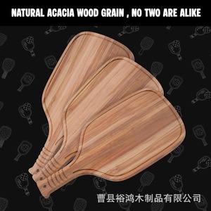Tabla de cortar de madera maciza rectangular de forma irregular para servir en la cocina o deli, con asa. - Product Image 3
