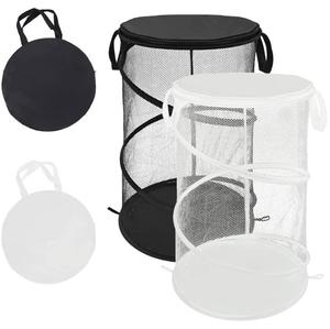 Venta caliente plegable con asa portátil Popup Cesto de lavandería Cesta de lavandería de malla de lavado - Product Image 1