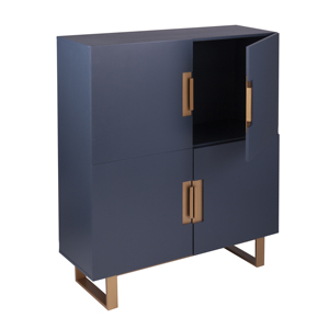 New Design Wood Cabinet Storage With Gold Handle