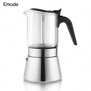 Cafetière en <span class=keywords><strong>verre</strong></span> borosilicate de haute qualité Emode, Moka durable, pot à moka - Product Image 2