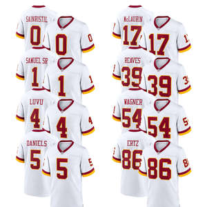 2025超级碗时代华盛顿美式橄榄球球衣 | 定制缝制刺绣 | 男式成人短袖 | 快干制服 - Product Image 1