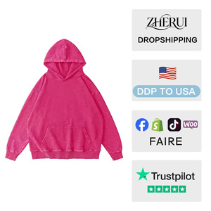 Sweat à capuche décontracté pour femme, de haute qualité, personnalisé avec logo, premium, lourd, respirant, style hip-hop, vente en gros - Product Image 2