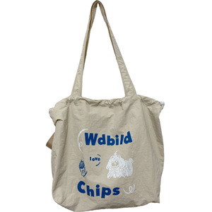Sac fourre-tout en toile de coton réutilisable esthétique coréen personnalisé pour les femmes Pliage durable écologique pour l'épicerie de plage en plein air - Product Image 1