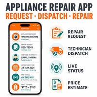 Sviluppo App Premium per Riparazioni Domestiche Idrauliche ed Elettriche per iOS e Android con Funzionalità di Abbinamento Fornitori di Servizi su Richiesta LionCreate