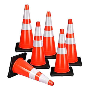 Conos de Tráfico Reflectantes de PVC <span class=keywords><strong>Naranja</strong></span>, Venta al Por Mayor de Fábrica, Conos de Seguridad Vial para Emergencias, Conos de Tráfico para el Hogar, Estacionamiento - Product Image 1