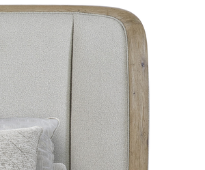 King Adjustable Convertible Modern Upholstered <b>Bed</b> with Pine Inspired <b>Frame</b> - Product Image 4