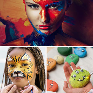 <span class=keywords><strong>Kit</strong></span> de peinture faciale Peinture liquide 90ml 6 couleurs Peinture faciale organique sans cruauté pour le <span class=keywords><strong>maquillage</strong></span> d'Halloween ou les fêtes - Product Image 6