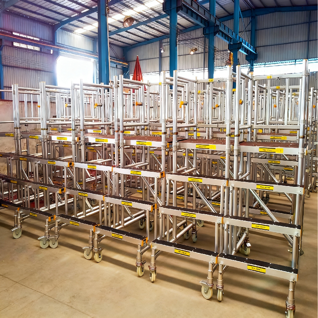 Advanced Level Aluminum Mobile Portable Folding Scaffold with Convenient and Safe