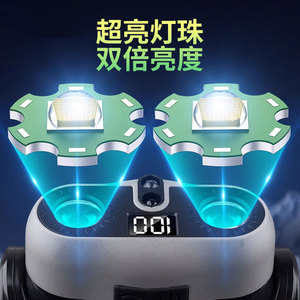 ไฟหน้าแบบ LED ชนิด C ชาร์จเร็ว แบตเตอรี่ลิเธียมในตัว ไฟสำหรับปั่นจักรยานและตกปลากลางแจ้ง - Product Image 3