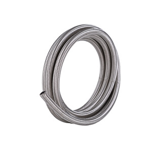 Tuyau de carburant tressé en acier inoxydable 304, tuyau en caoutchouc haute pression pour refroidisseur d'huile automobile avec connecteur installable - Product Image 2