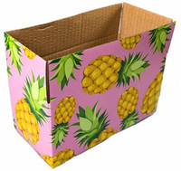 Kotak Kemasan Buah Bergelombang Cetak CMYK Kustom dengan Laminasi Matt