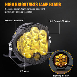 5/7 inç <span class=keywords><strong>LED</strong></span> İş işık yan Shooter nokta sel Combo su geçirmez yol sürüş ve sis farları için Jeep kamyon ATV SUV tekne - Product Image 1