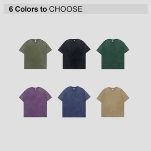 Wholesale 100% Cotton Heavyweight Mens Distressed Oversized Tshirt Dtg Print Logo <strong>T</strong>-<strong>shirt</strong> Acid Washed Vintage Custom <strong>T</strong> <strong>Shirt</strong> - Product Image 2